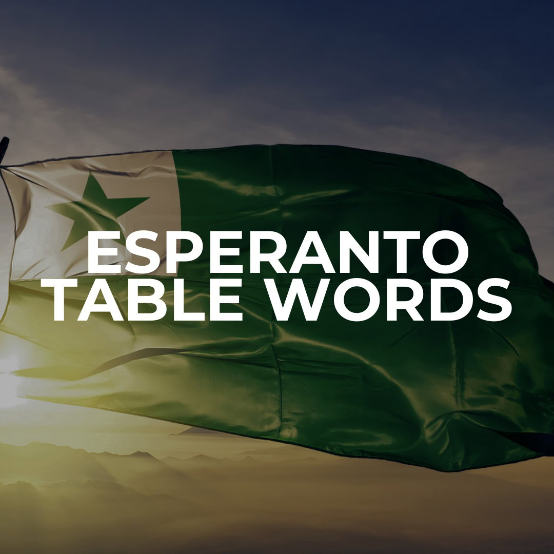 Esperanto Table Words