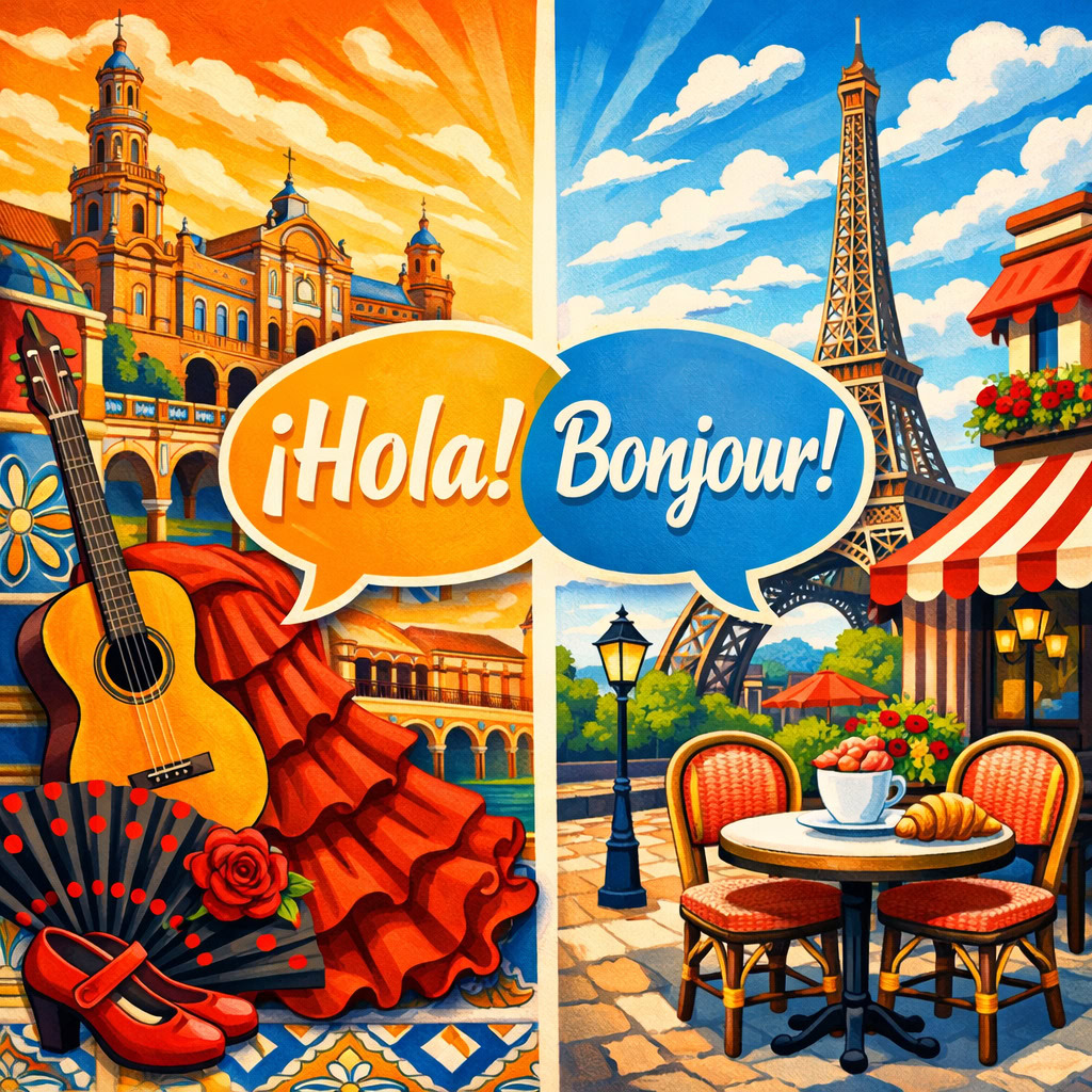 Learning Spanish And French At The Same Time